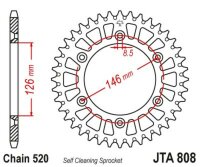 Kit catena DID/JT 520ERT3 13/51 adatto per Suzuki RMX 450 Z 10-17