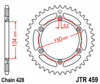 Kit chaîne DID/JT 428VX 15/52 adapté pour Kawasaki KDX 125 SR 90-99