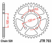 Kit de cadena DID/JT 520VX3 17/40 adecuado para Aprilia RS 125 Replica 06-10