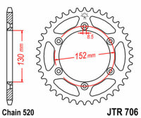 Kit catena DID/JT 520ZVM-X 15/46 adatto per Aprilia SXV 450 06-13