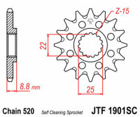 Kit catena DID/JT 520ERT3 13/50 adatto per Beta RR 350 4T Enduro 11-13