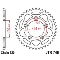 Kit catena DID/JT 520VX3 15/46 adatto per Ducati Scrambler 800 17-21