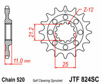 DID/JT Kettensatz 520ZVM-X 14/45 passend für Husqvarna FS 450 17-22