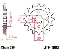 DID/JT Kettensatz 520ZVM-X 15/45 passend für Husqvarna Enduro 701 2016