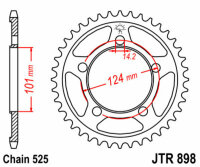 Kit catena DID/JT 520ZVM-X 14/45 adatto per KTM Duke 125 11-12