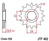 DID/JT Chain kit 520VX3 16/47 suitable for BMW G 650 Xcountry ABS 07-09