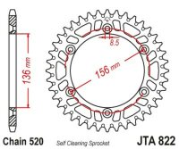 Kit de chaîne DID/JT 520ERT3 13/51 adapté pour Gas Gas EC 200 99-02