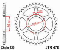 Kit catena DID/JT 520ZVM-X 15/45 adatto per Kawasaki ZXR 400 L 91-99