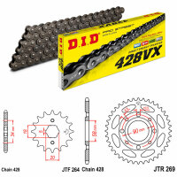 Kit de chaîne DID/JT 428VX 16/41 compatible avec Kymco Zing 125 97-01 08-15