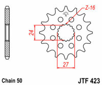 Kit catena DID/JT 530VX3 18/43 adatto per Suzuki GSX 1300 R Hayabusa 08-12