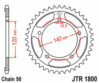 Kit catena DID/JT 530VX3 18/43 adatto per Suzuki GSX 1300 R Hayabusa 08-12