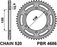 Kit catena DID/PBR 520ZVM-X 14/38 adatto per Honda CBR 250 R (MC41) 11-14