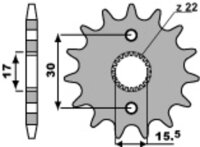 Kit catena DID/PBR 420NZ3 15/56 adatto per Honda CR 85 R 16/19 03-04