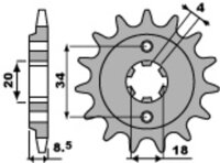 DID/PBR Kettensatz 520VX3 13/47 passend für Yamaha XV 125 Virago (5AJ) 97-02