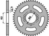 Kit catena DID/PBR 428VX 16/49 adatto per Yamaha DT 125 LC 82-84