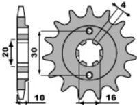 Kit catena DID/PBR 520VX3 14/43 adatto per Cagiva Raptor 125 04-14