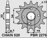 Kit chaîne DID/PBR 520ZVM-X 15/45 adapté pour Husqvarna Svartpilen 401 18-21