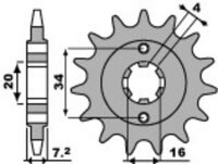 Kit chaîne DID/PBR 520ZVM-X 14/45 adapté pour KTM RC 125 ABS 14-20