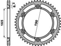 Kit de cadena DID/PBR 520ERT3 13/52 adecuado para KTM MX 250 88-89