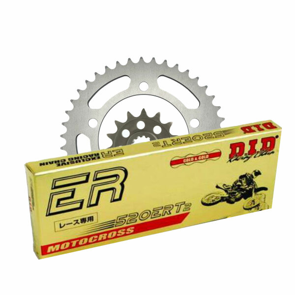 Kit chaîne DID/PBR 520ERT3 13/50 adapté pour TM Racing EN 250 F 05-06