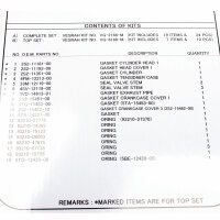 Motor Dichtsatz Dichtungssatz komplett für Yamaha YZ 450 F (CJ10C) 06-09