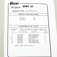 Engine gasket set complete for Suzuki DR 250 L SL 1990