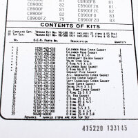 Engine gasket set complete for Honda CB 900 F /F2 Bol d’Or (SC01 SC09) 79-83