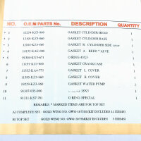 Juego de juntas de cilindro para Honda CR 250 R (ME03 ME03A) 92-01