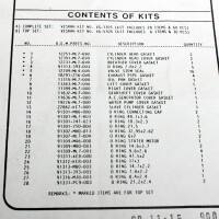 Juego de juntas de cilindro para Honda VFR 750 F (RC24) 1987